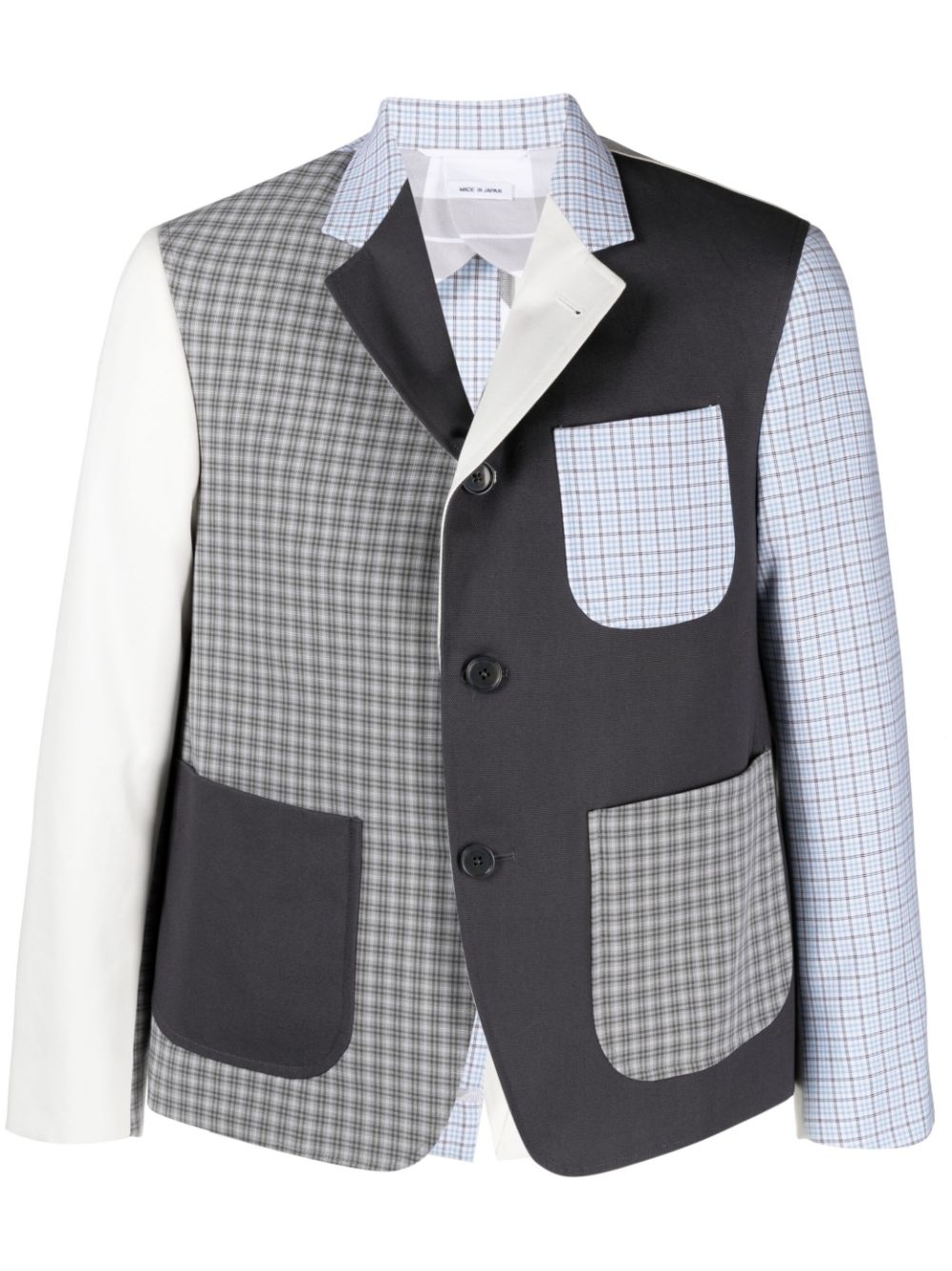 Thom Browne check-pattern single-breasted blazer - Grey von Thom Browne