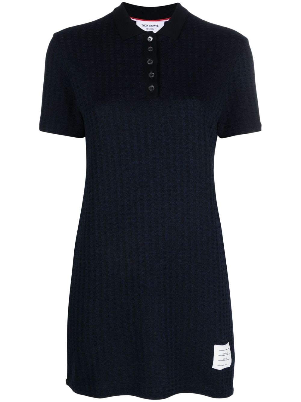 Thom Browne checked jacquard polo minidress - Blue von Thom Browne