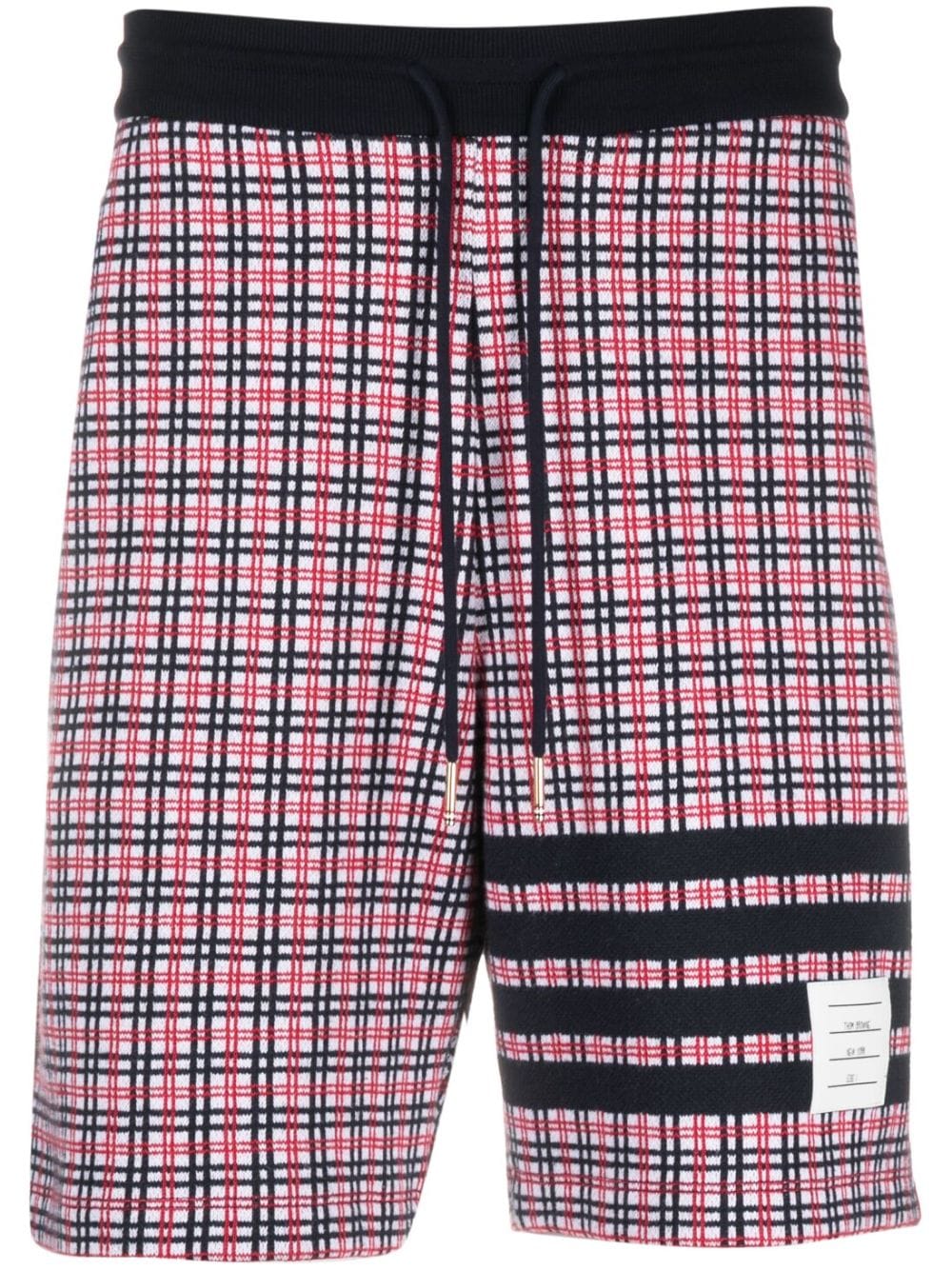 Thom Browne checked jacquard track shorts - White von Thom Browne