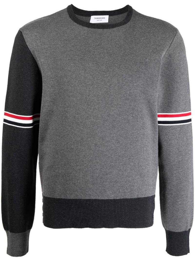 Thom Browne colour-block jumper - Grey von Thom Browne