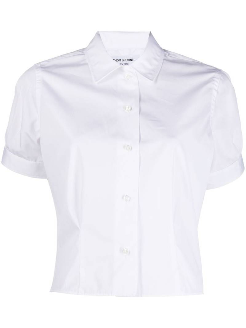 Thom Browne cropped short-sleeve shirt - White von Thom Browne