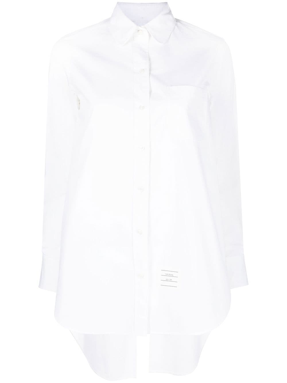 Thom Browne cross-strap belted waist shirt - White von Thom Browne