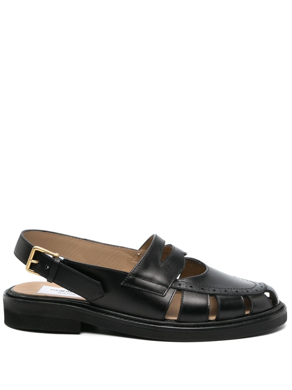 Thom Browne cut-out slingback sandals - Black von Thom Browne