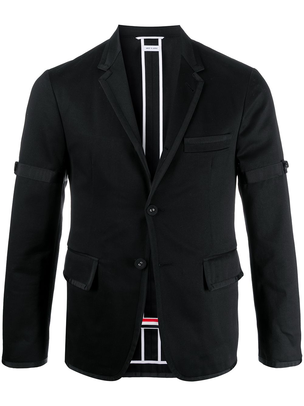 Thom Browne unconstructed grosgrain armband sport coat - Black von Thom Browne