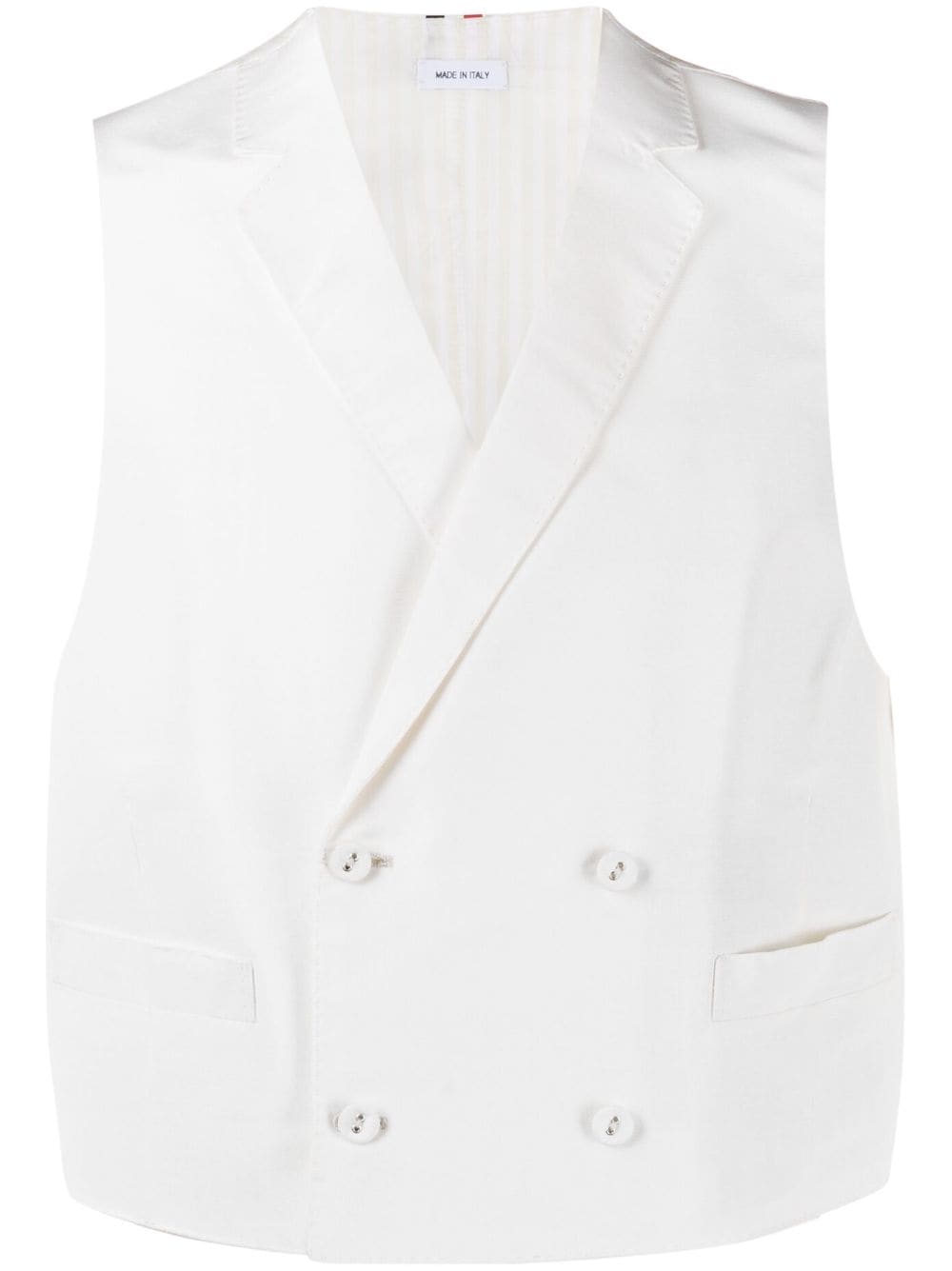 Thom Browne double-breasted silk waistcoat - Neutrals von Thom Browne