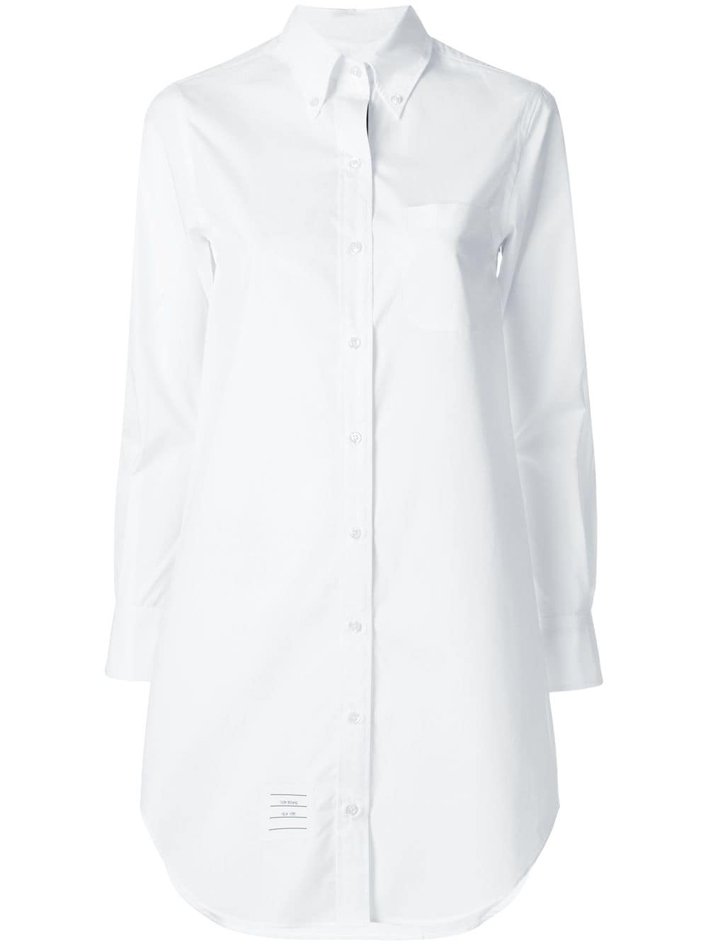Thom Browne elongated button-down shirt - White von Thom Browne