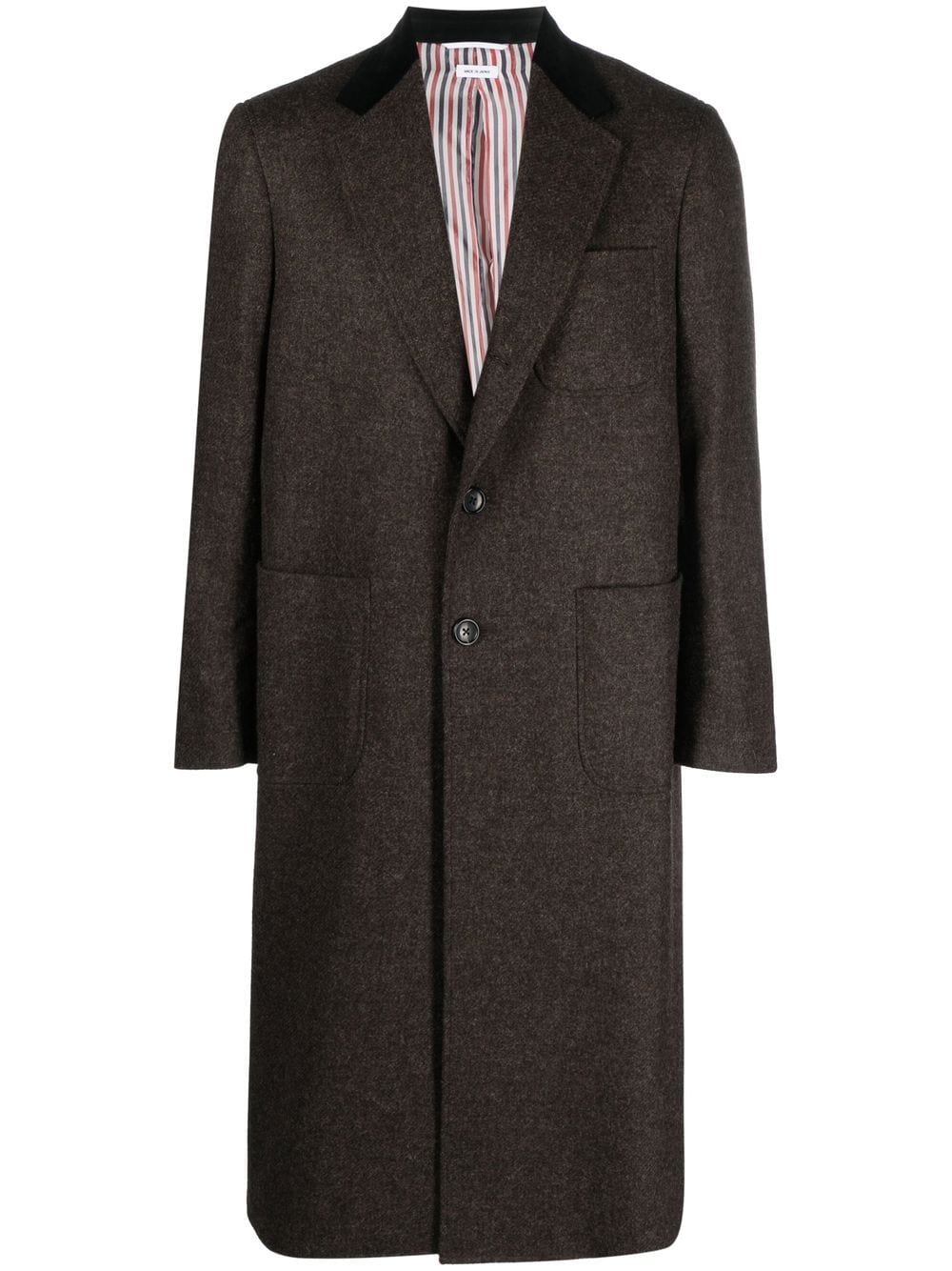Thom Browne elongated single-breasted button coat von Thom Browne