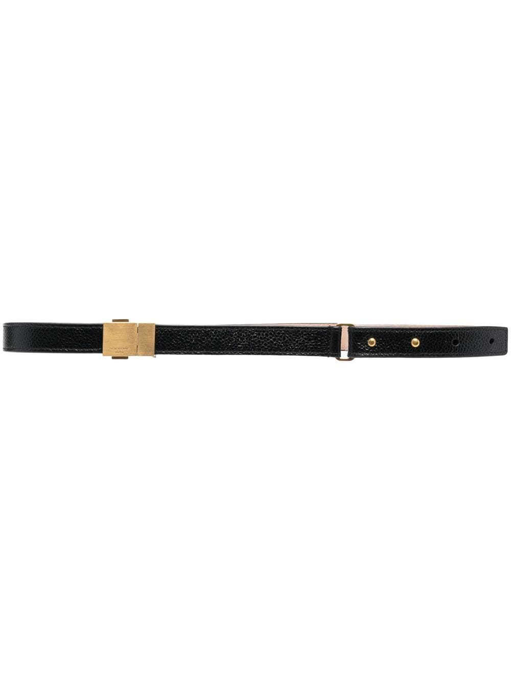 Thom Browne engraved logo belt - Black von Thom Browne