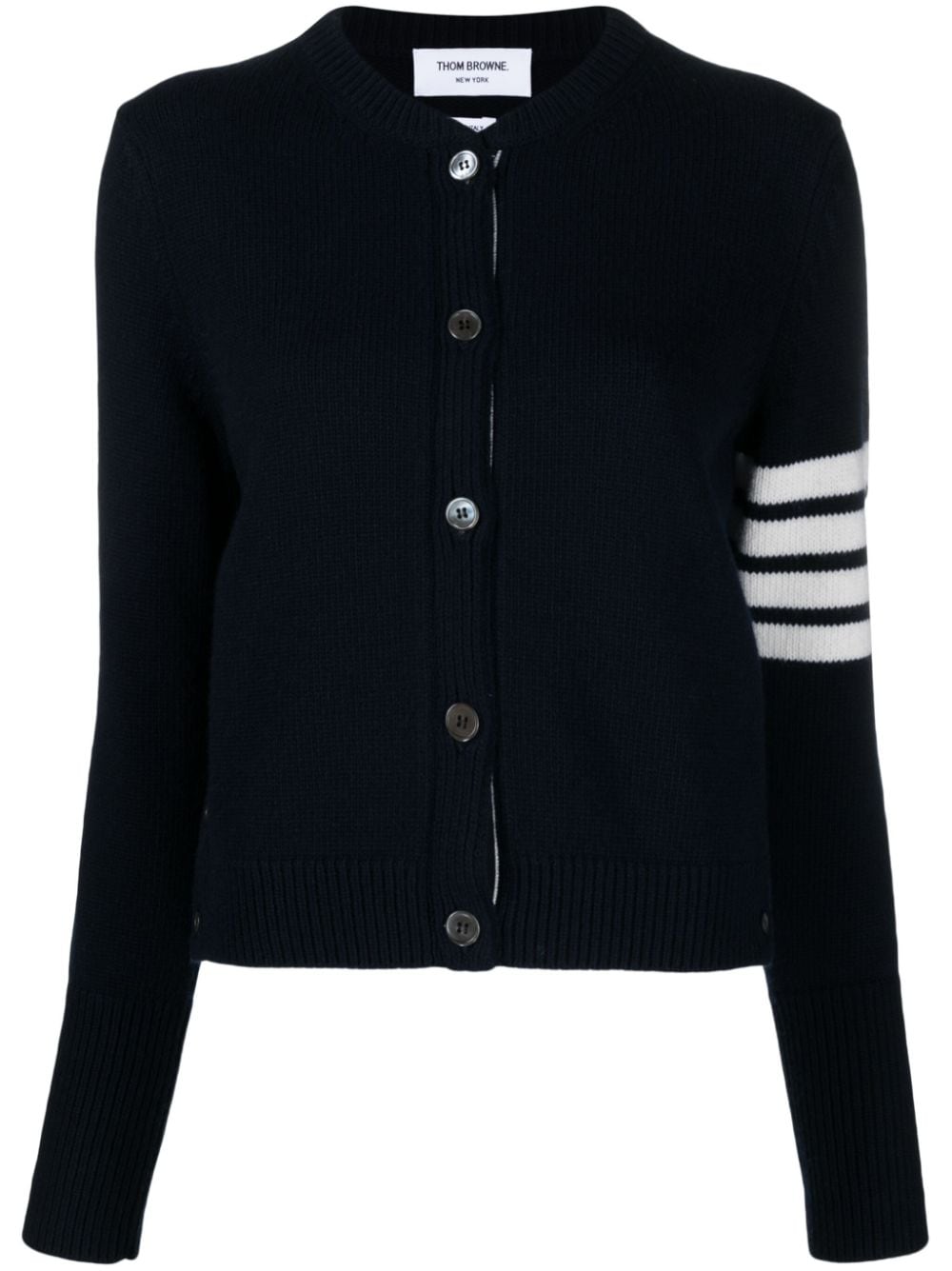 Thom Browne floral-intarsia cotton jumper - Blue von Thom Browne