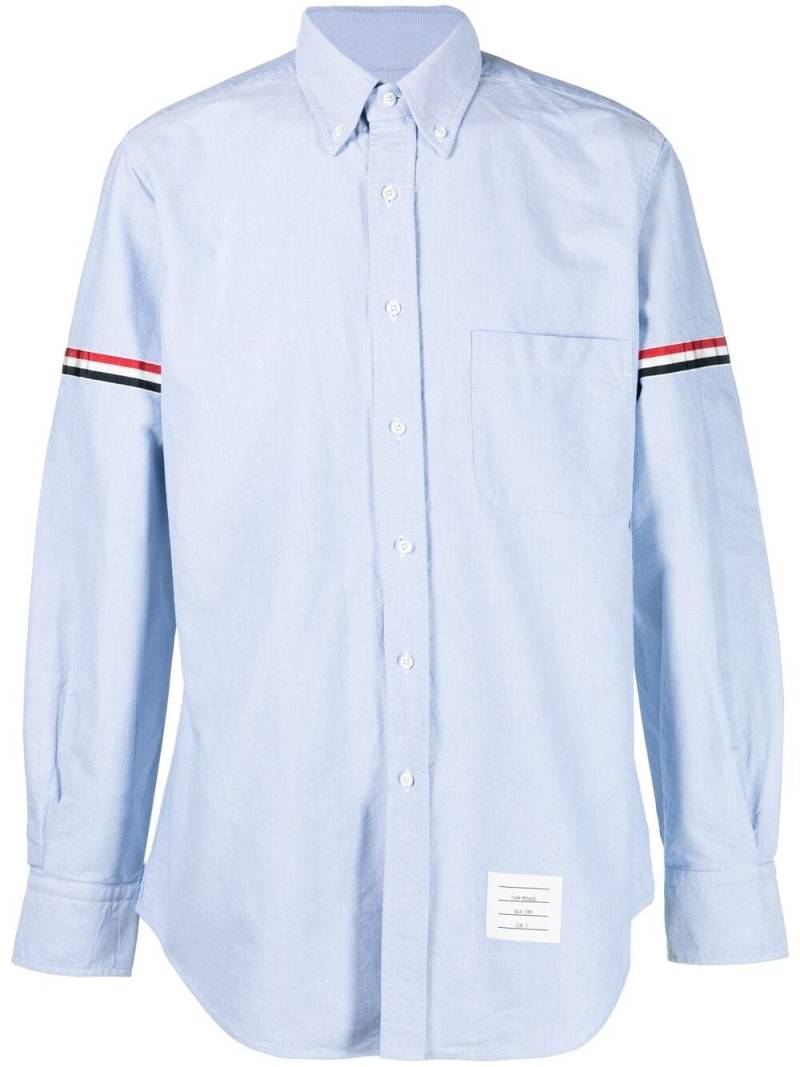 Thom Browne grosgrain armband Oxford shirt - Blue von Thom Browne