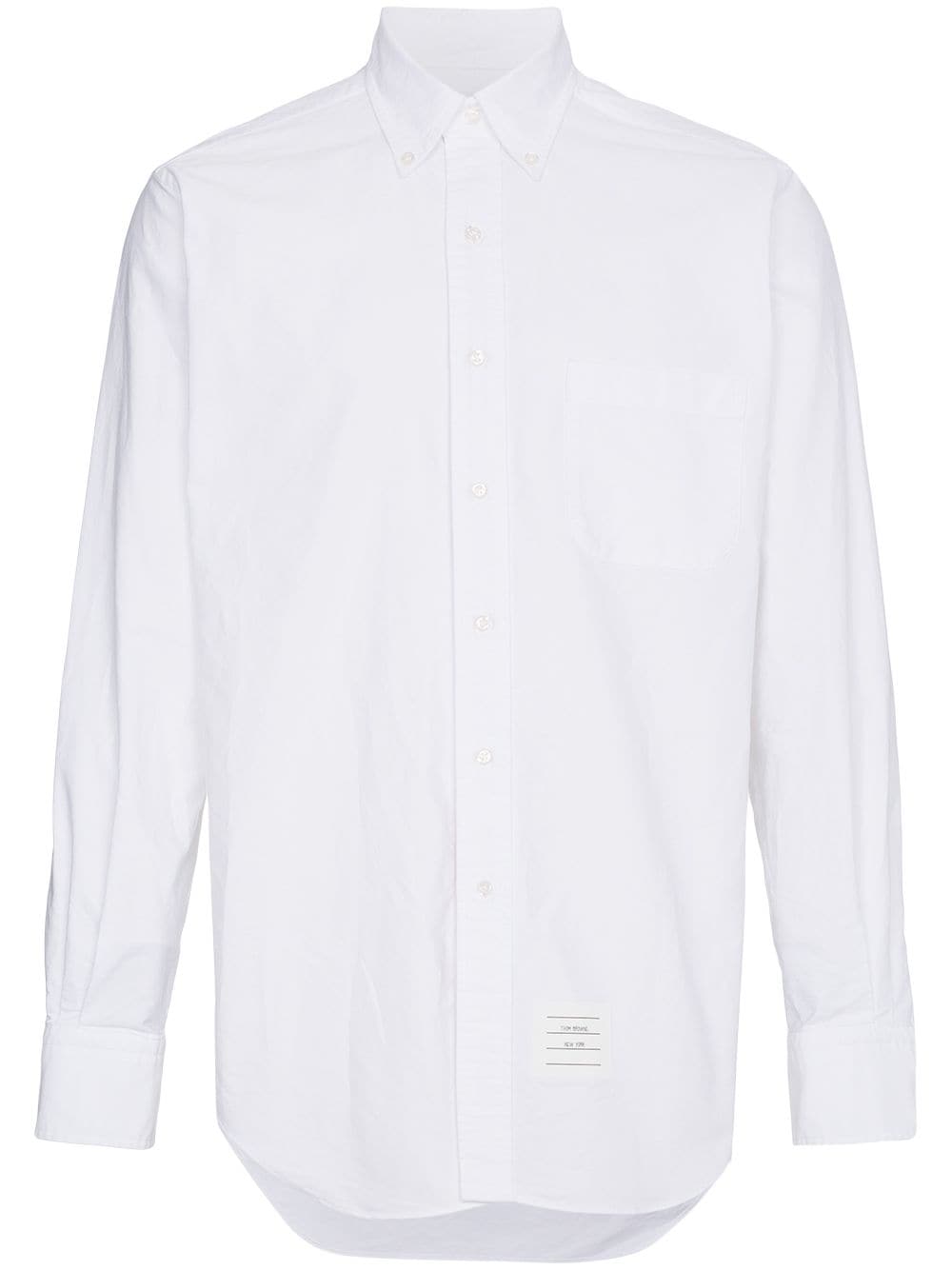 Thom Browne Grosgrain Placket Oxford Shirt - White von Thom Browne
