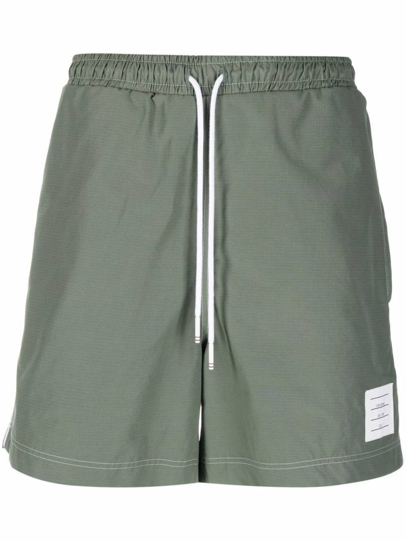 Thom Browne grosgrain-tab track shorts - Green von Thom Browne