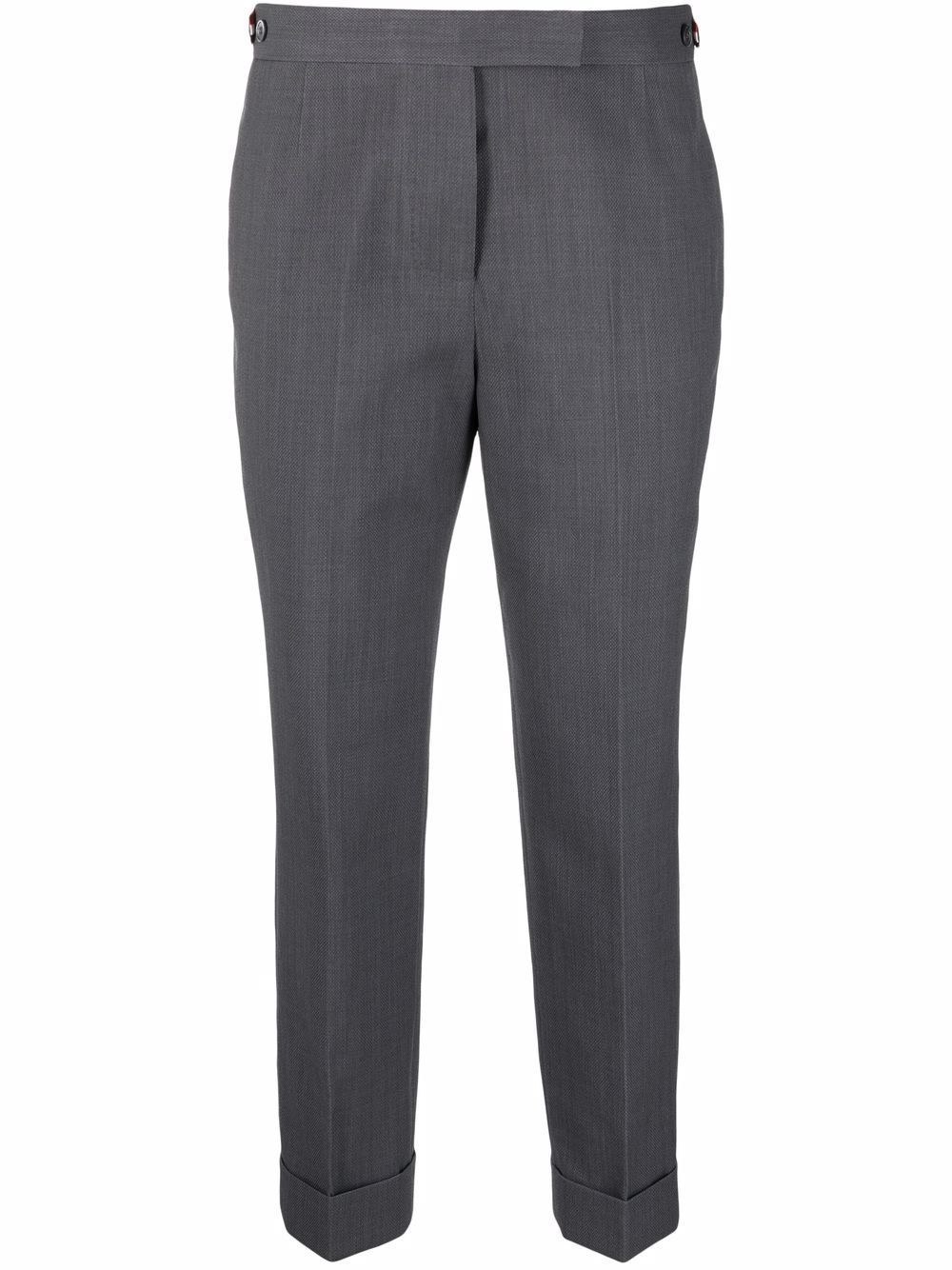 Thom Browne high-waisted cropped trousers - Grey von Thom Browne