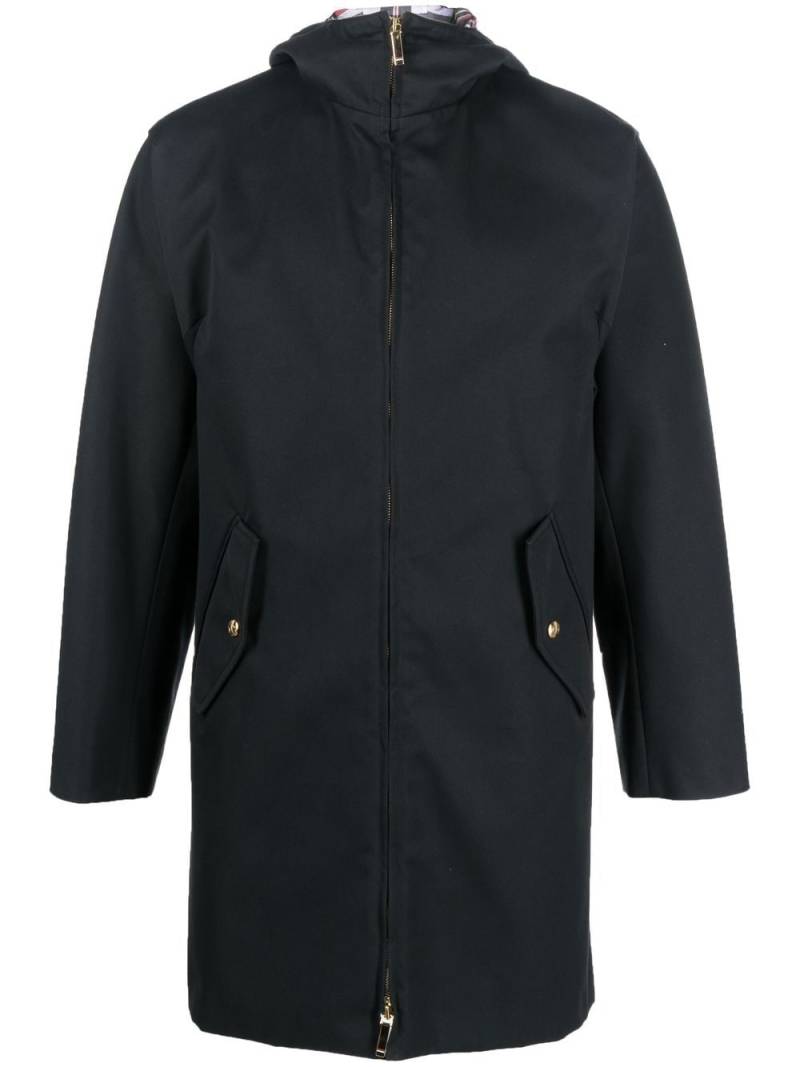 Thom Browne hooded cotton parka - Blue von Thom Browne