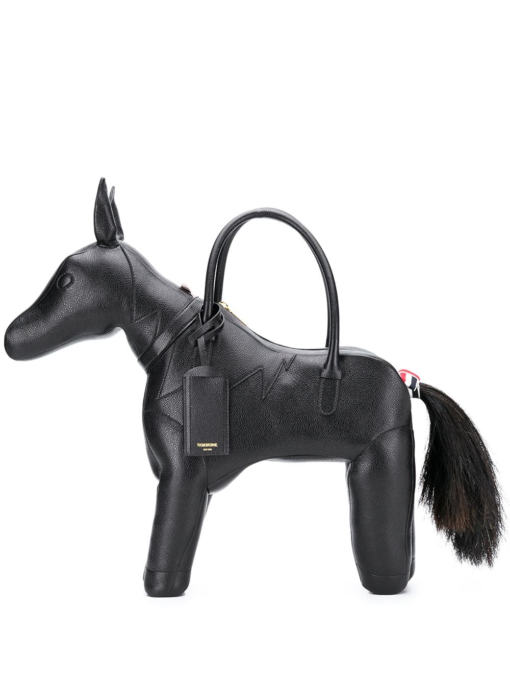 Thom Browne horse shaped leather bag - Black von Thom Browne