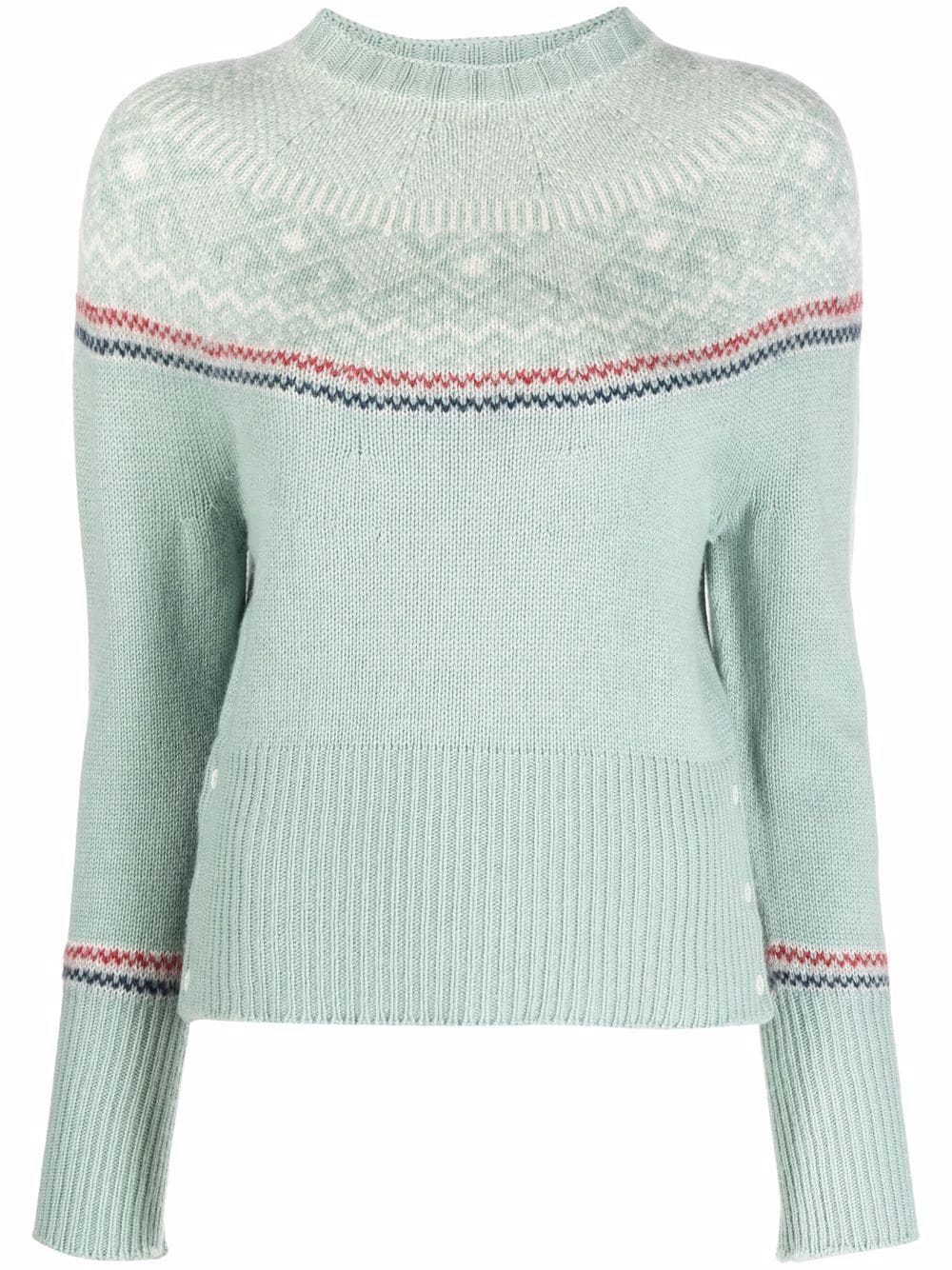 Thom Browne Icelandic Fair Isle knit jumper - Blue von Thom Browne