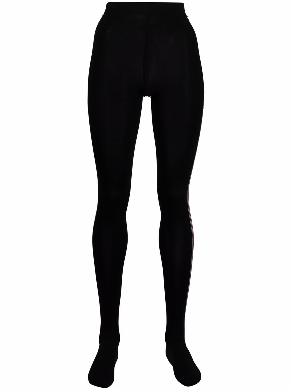 Thom Browne intarsia side-stripe opaque tights - Black von Thom Browne