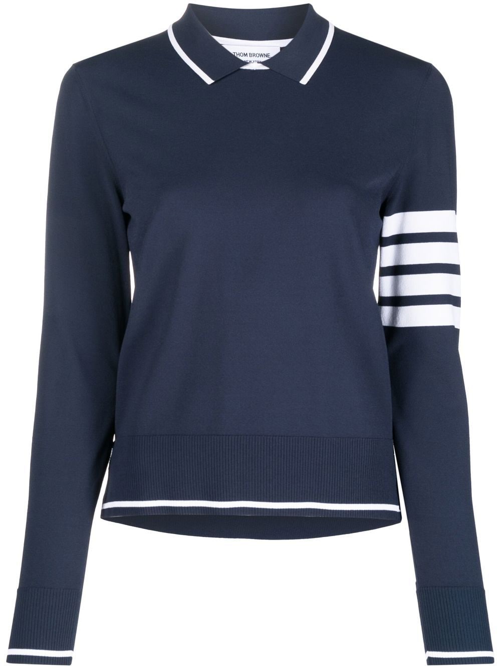 Thom Browne jersey pullover polo jumper - Blue von Thom Browne