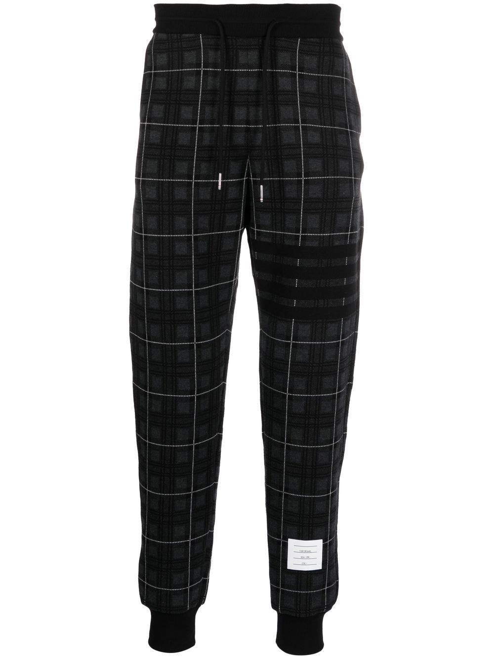 Thom Browne logo-patch cotton trousers - Grey von Thom Browne