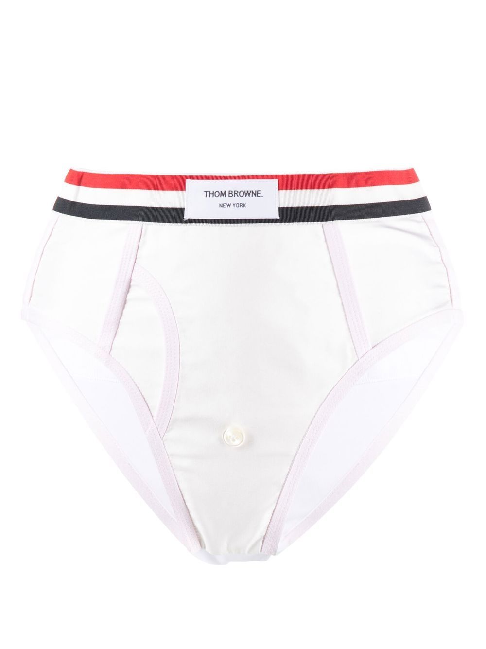 Thom Browne logo-waistband briefs - White von Thom Browne