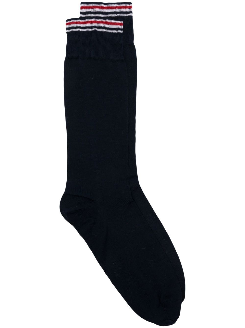 Thom Browne mid-calf stripe trim socks - Blue von Thom Browne
