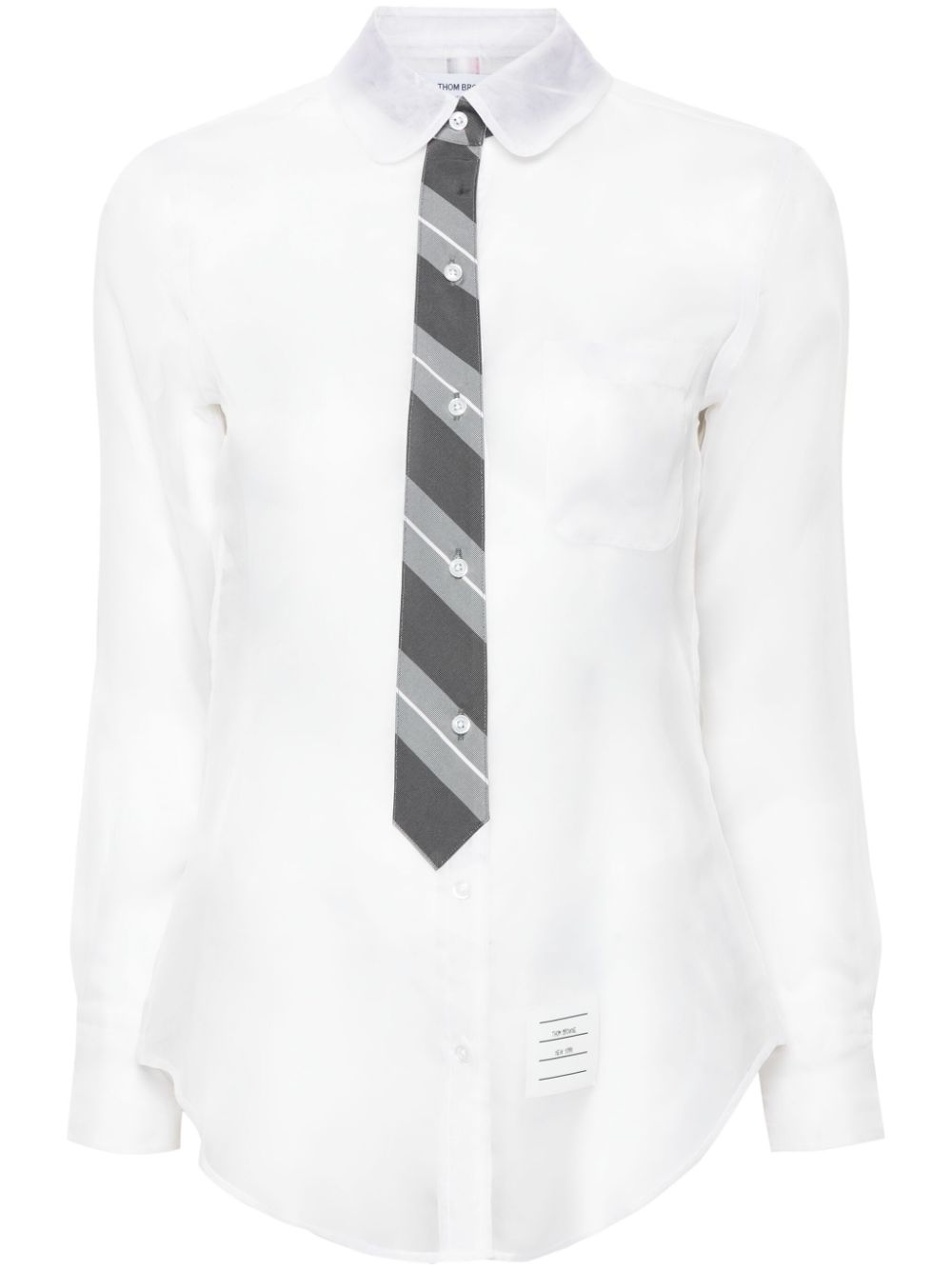 Thom Browne organza silk shirt - White von Thom Browne