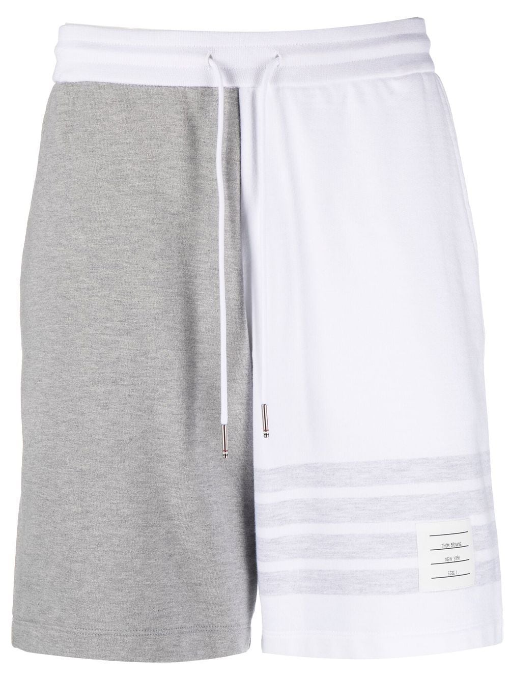 Thom Browne panelled cotton track shorts - Grey von Thom Browne