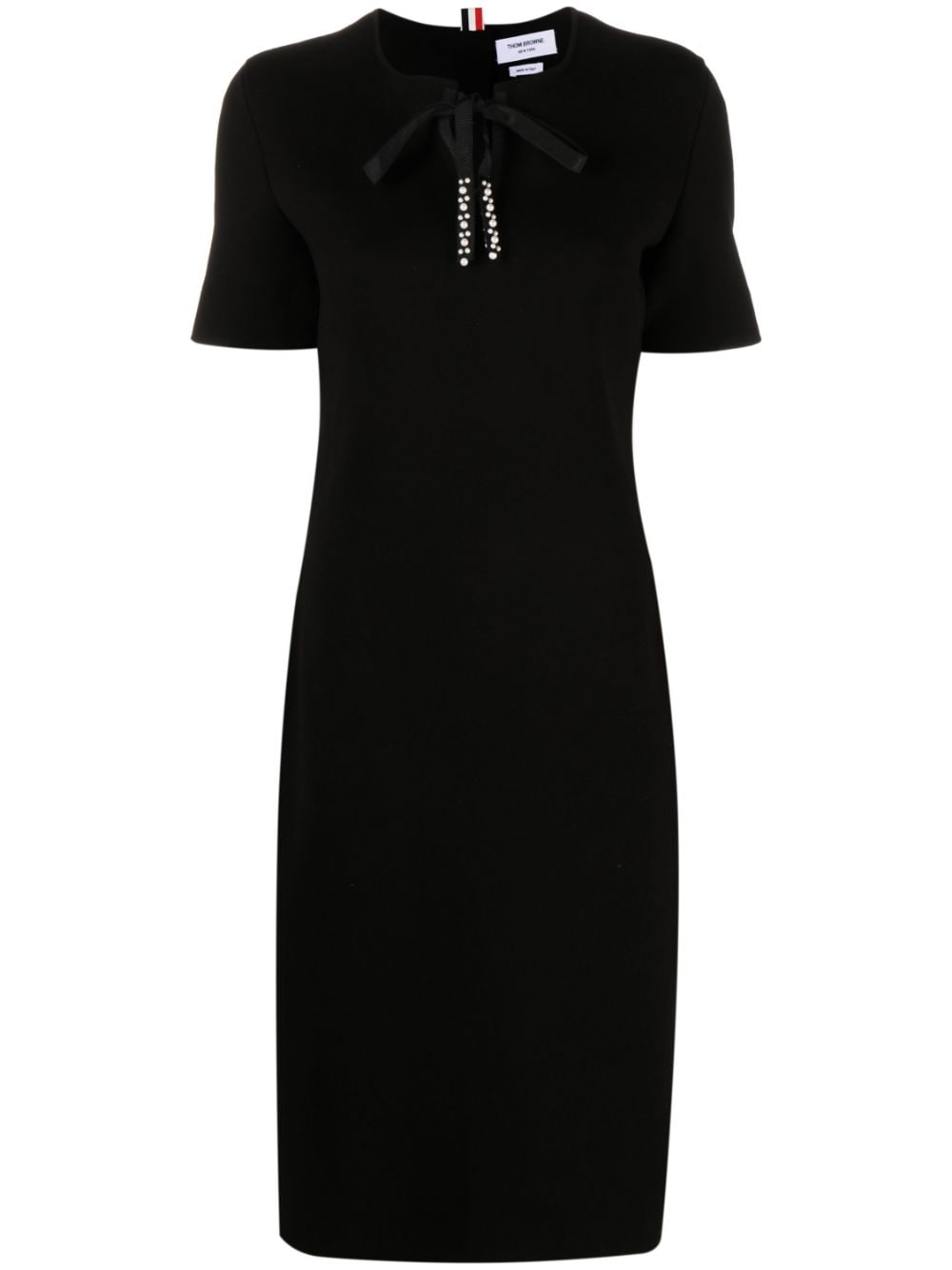 Thom Browne pearl-embellished bow-detail dress - Black von Thom Browne