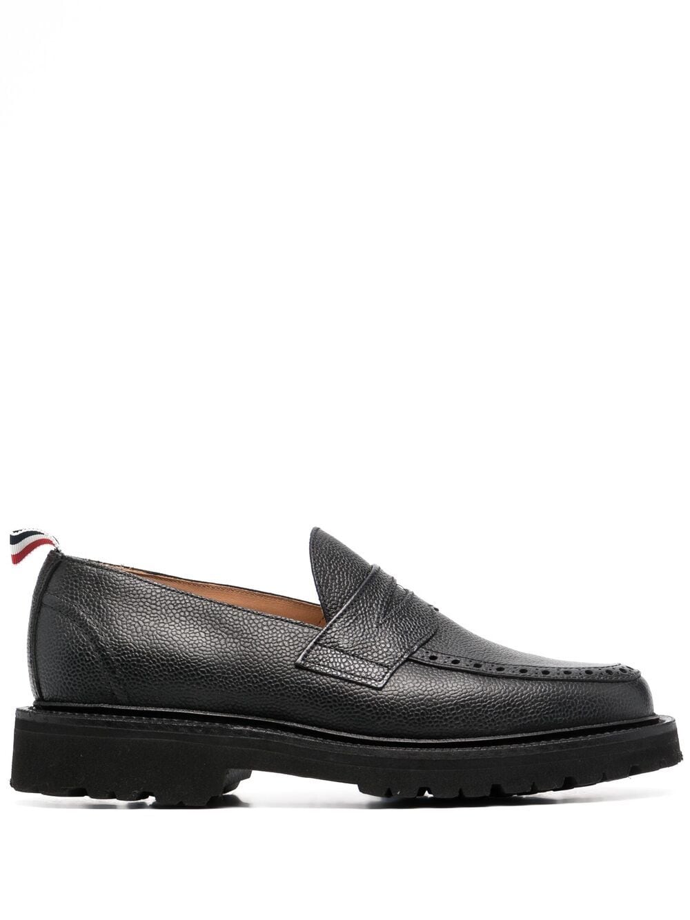 Thom Browne pebbled penny loafers - Black von Thom Browne