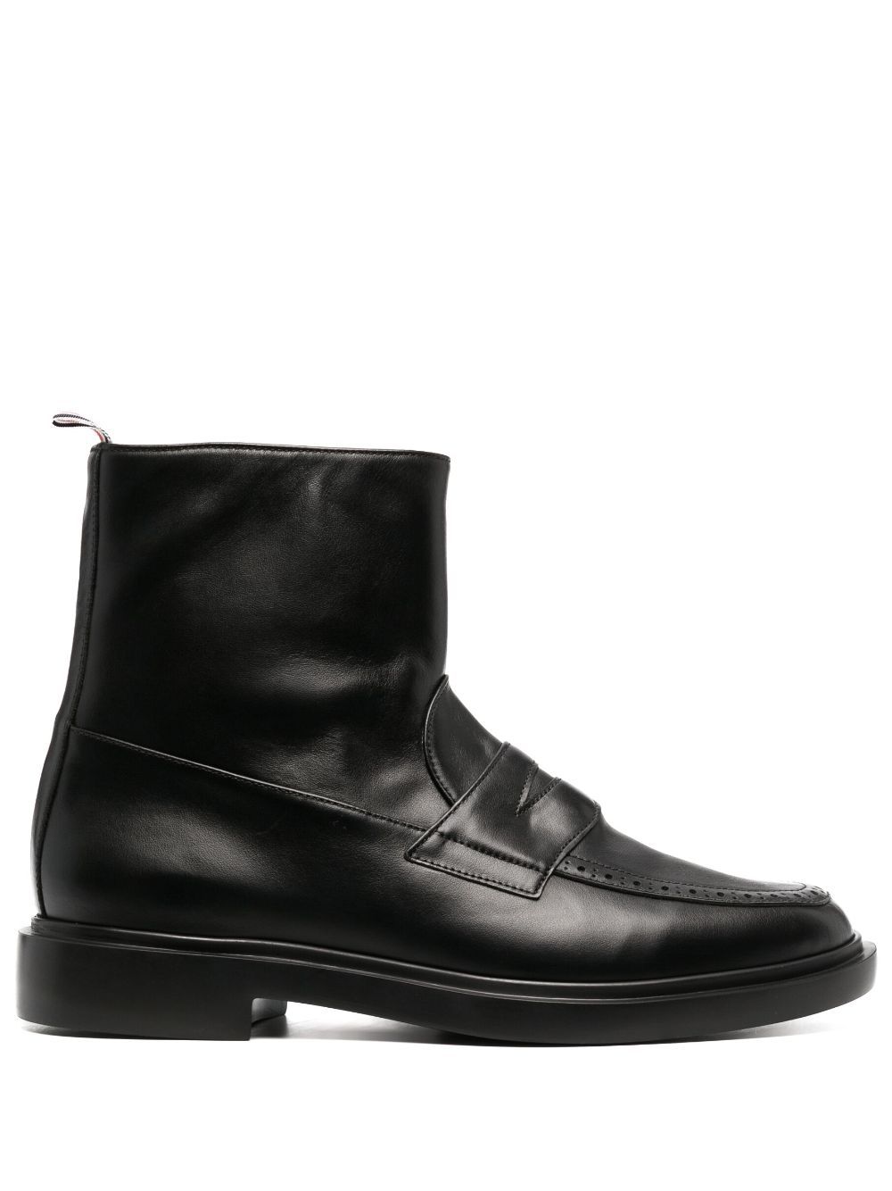 Thom Browne penny slot-detail ankle boots - Black von Thom Browne