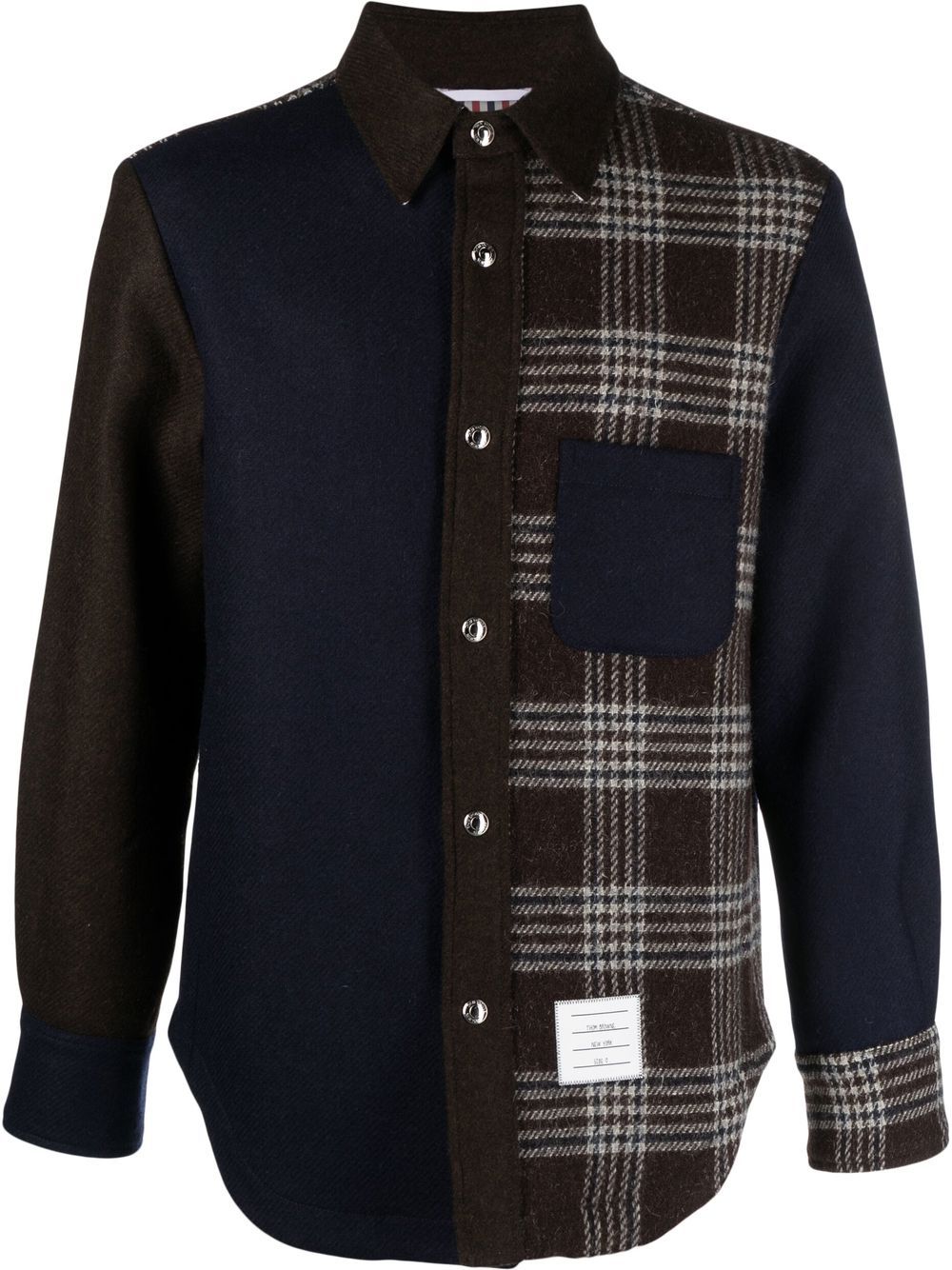 Thom Browne plaid-check print panel shirt jacket von Thom Browne