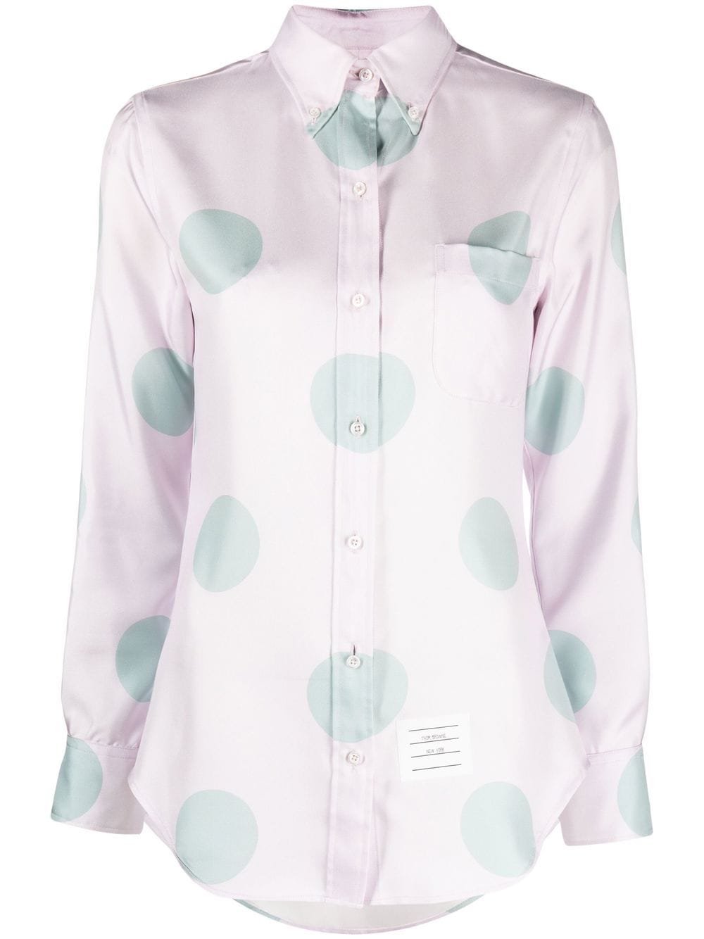 Thom Browne polka-dot silk long-sleeve shirt - Pink von Thom Browne