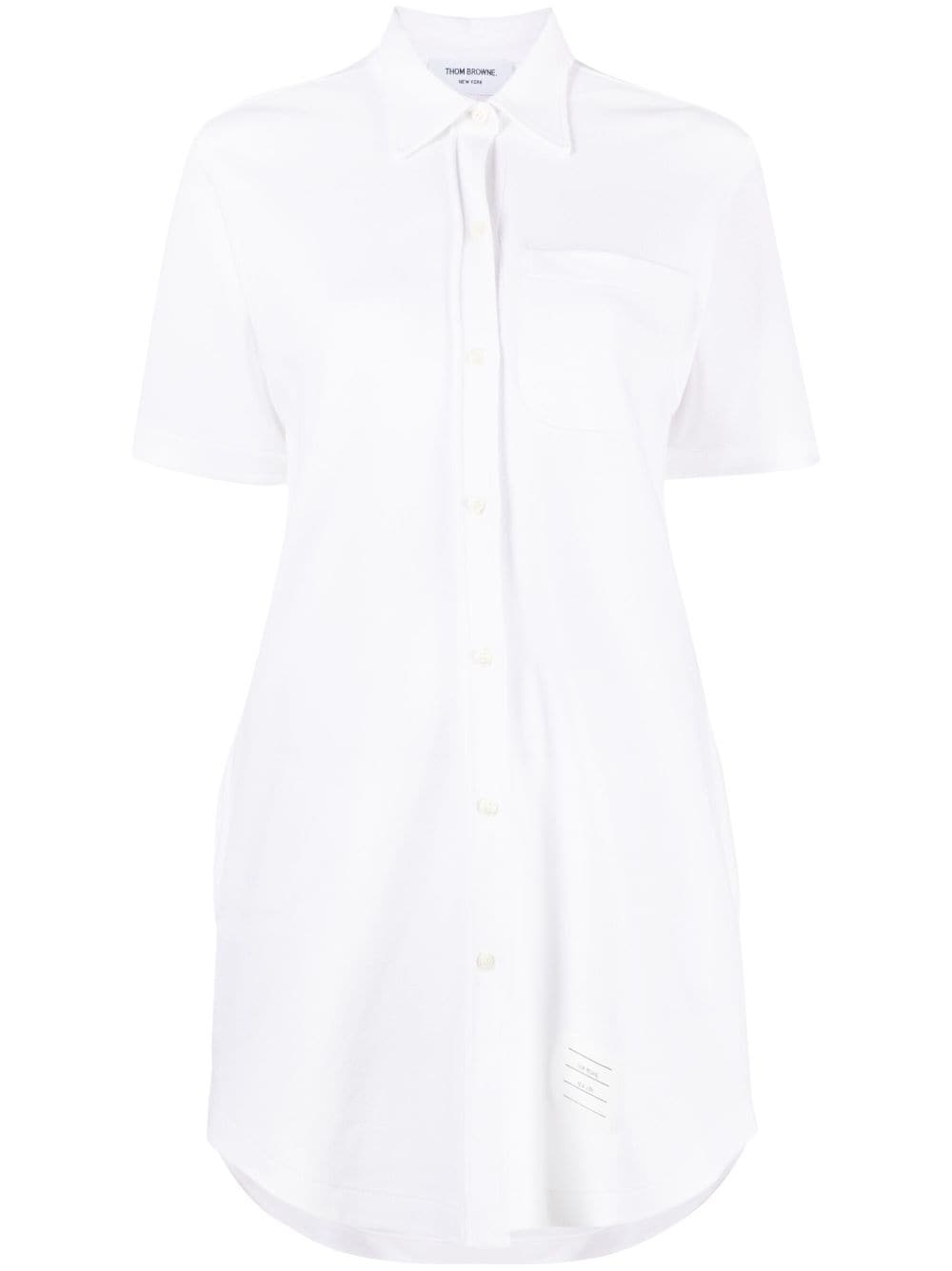 Thom Browne sequin-detail cotton shirt dress - White von Thom Browne