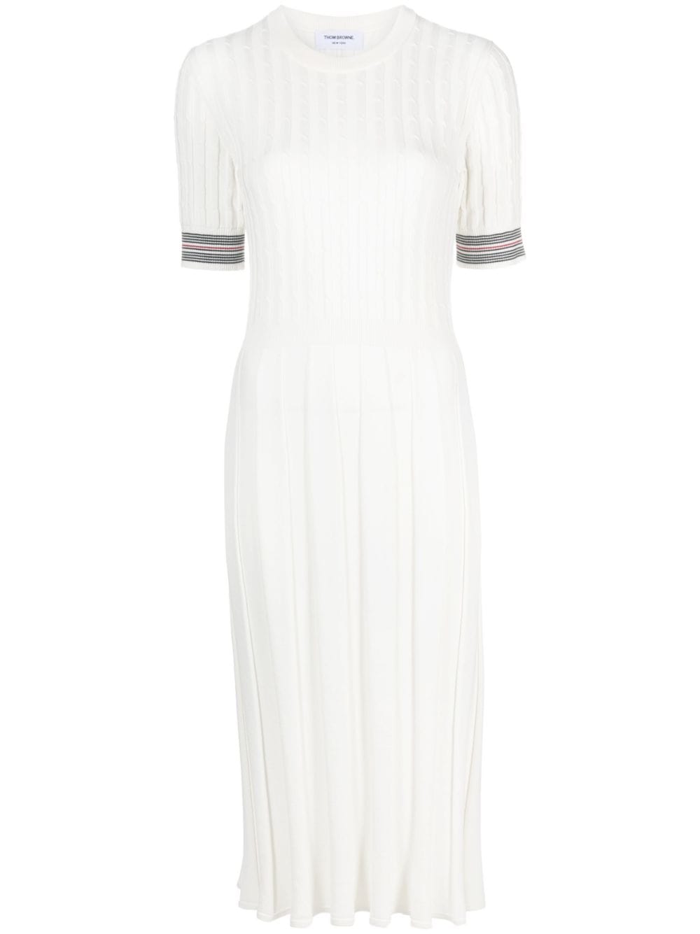 Thom Browne short-sleeve pleated dress - White von Thom Browne