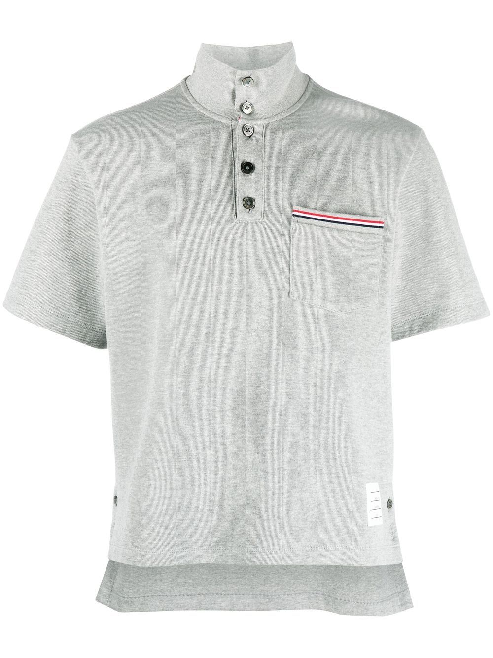 Thom Browne short-sleeve polo shirt - Grey von Thom Browne