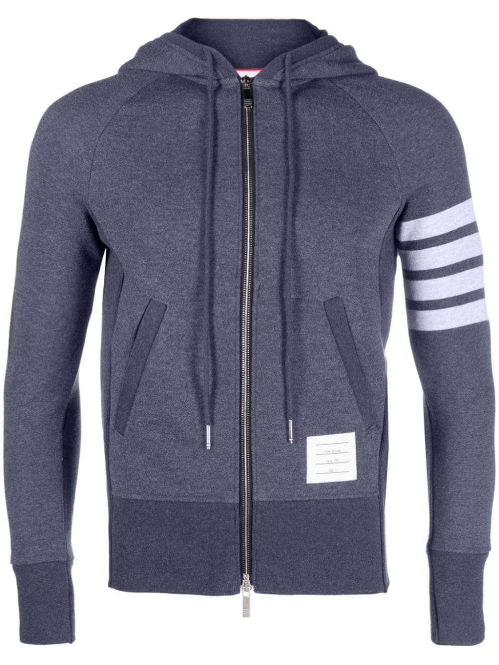 Thom Browne signature 4-bar stripe hoodie - Grey von Thom Browne