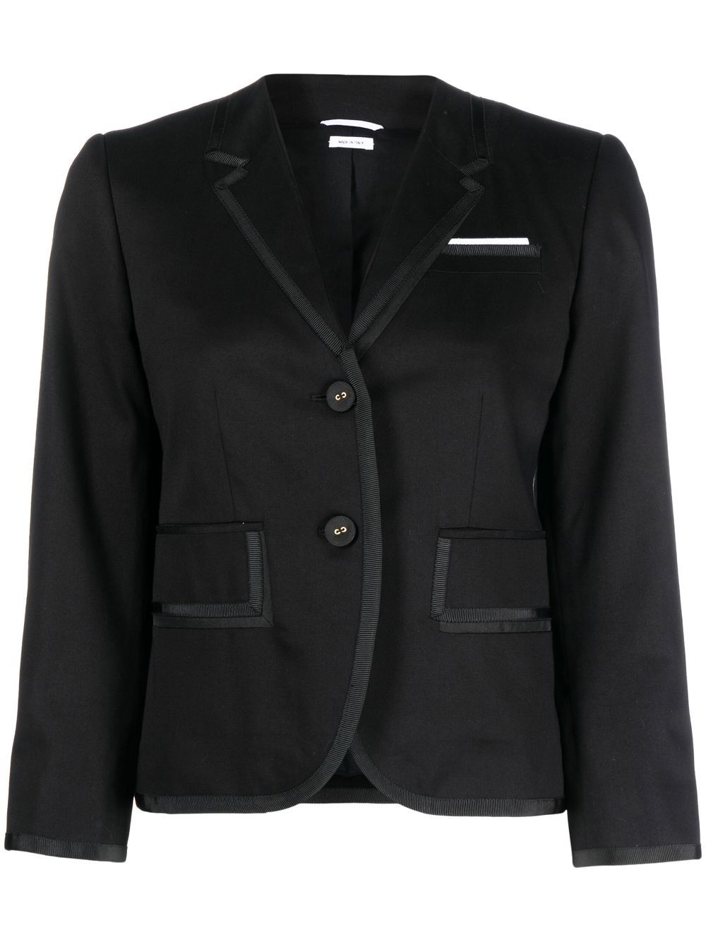 Thom Browne single-breasted silk blazer - Black von Thom Browne