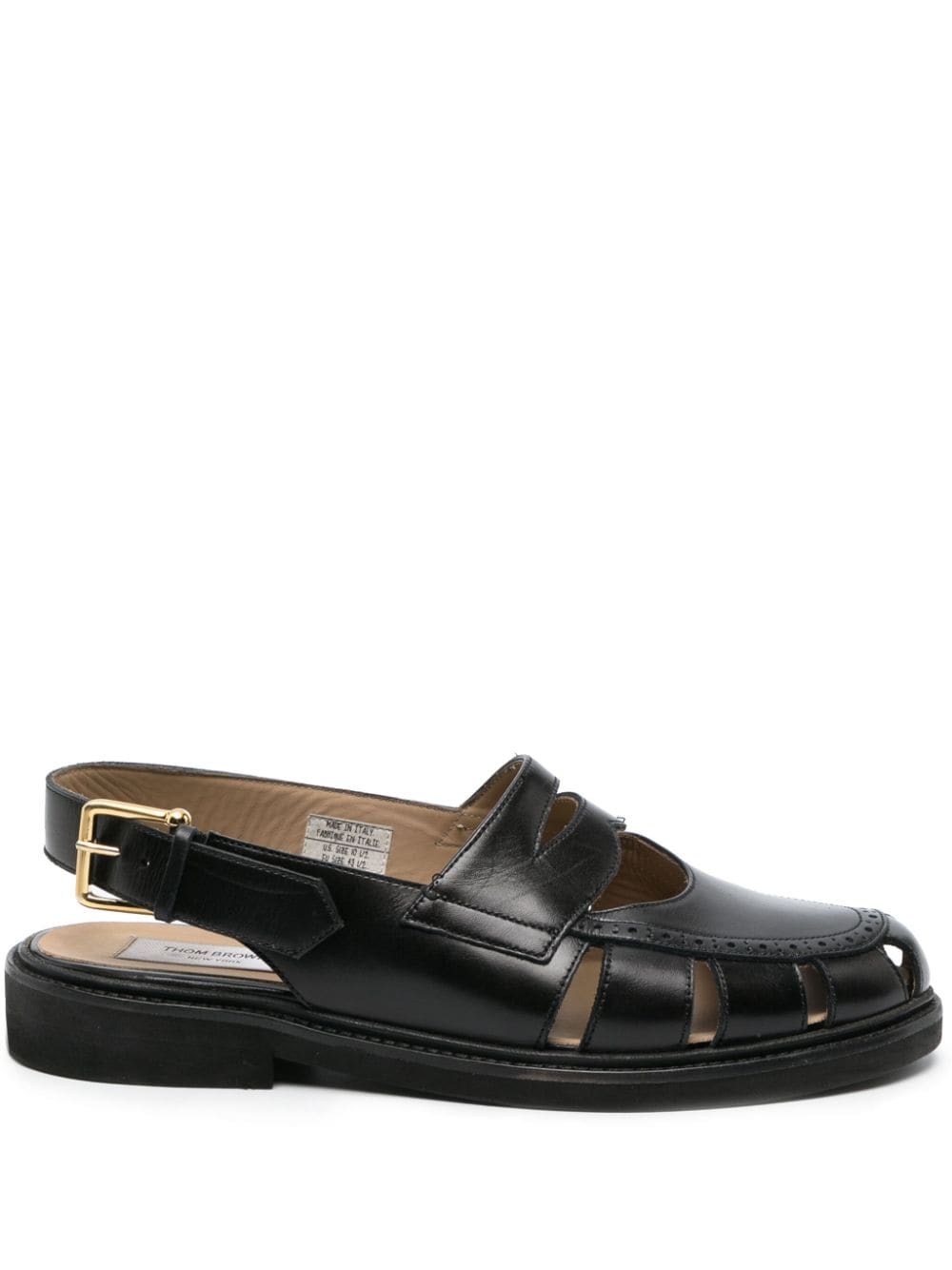 Thom Browne slingback cut-out sandals - Black von Thom Browne