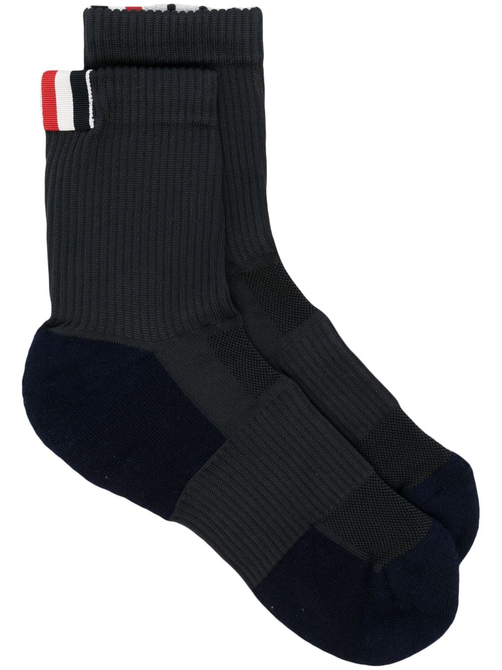 Thom Browne stripe-detail knitted ankle socks - Grey von Thom Browne