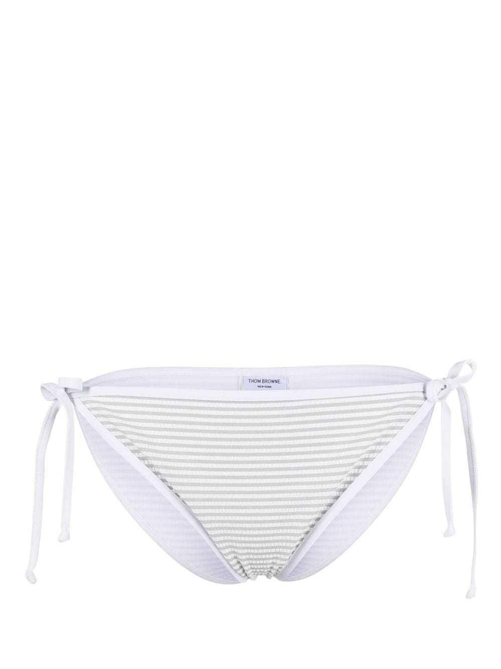 Thom Browne stripe-pattern bikini bottoms - Grey von Thom Browne