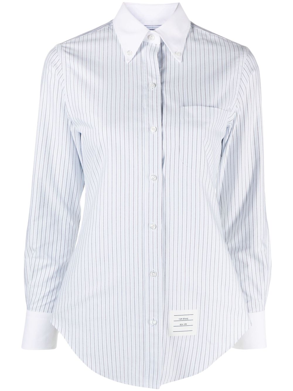 Thom Browne stripe-pattern cotton shirt - White von Thom Browne