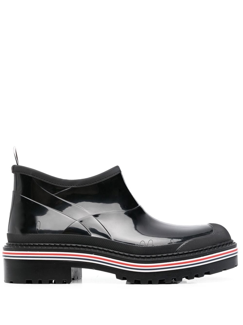 Thom Browne stripe-trim ankle boots - Black von Thom Browne