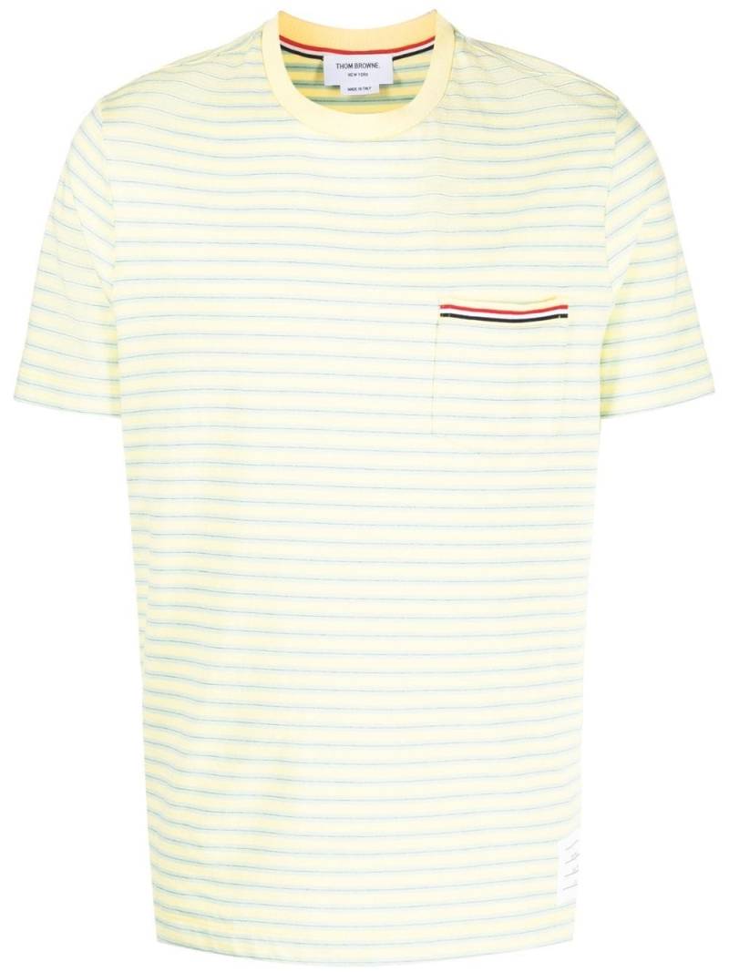 Thom Browne striped cotton T-shirt - Green von Thom Browne