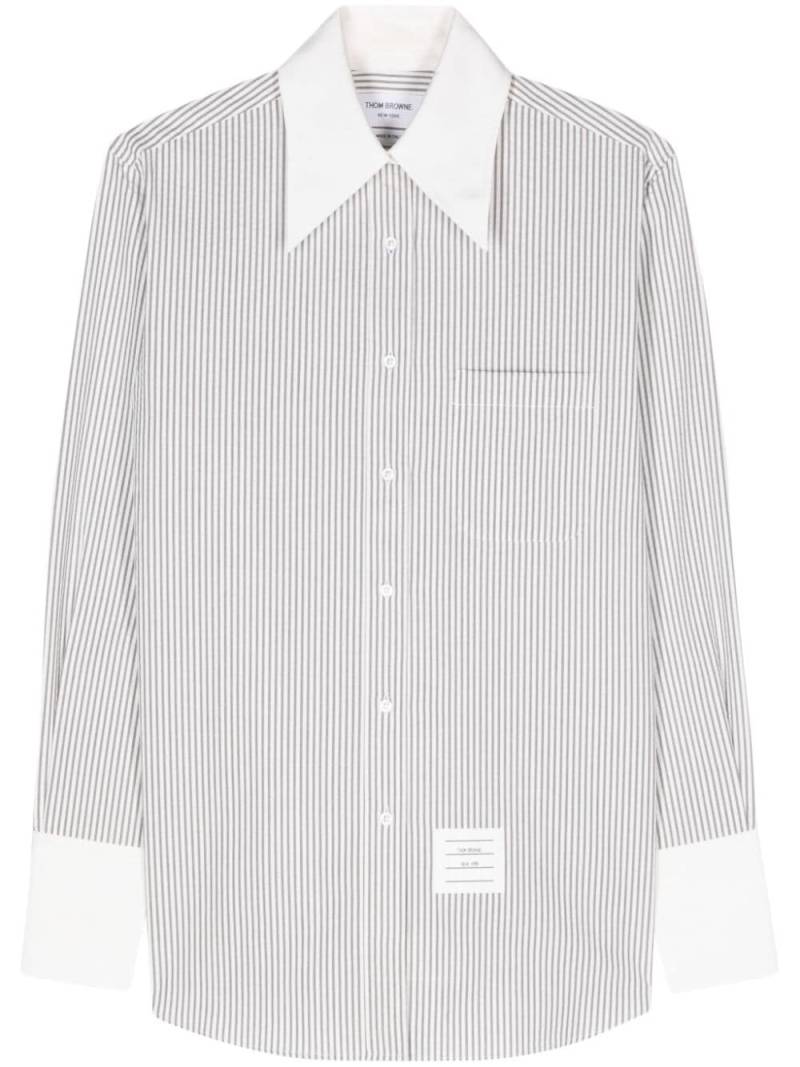 Thom Browne striped cotton shirt - White von Thom Browne