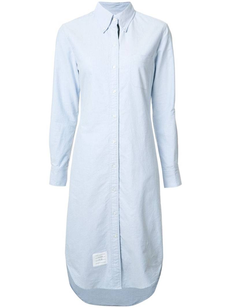 Thom Browne long-sleeve midi shirtdress - Blue von Thom Browne