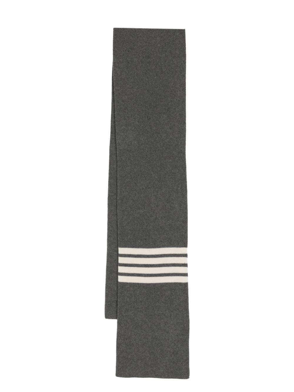 Thom Browne 4-Bar Stripe cashmere scarf - Grey von Thom Browne