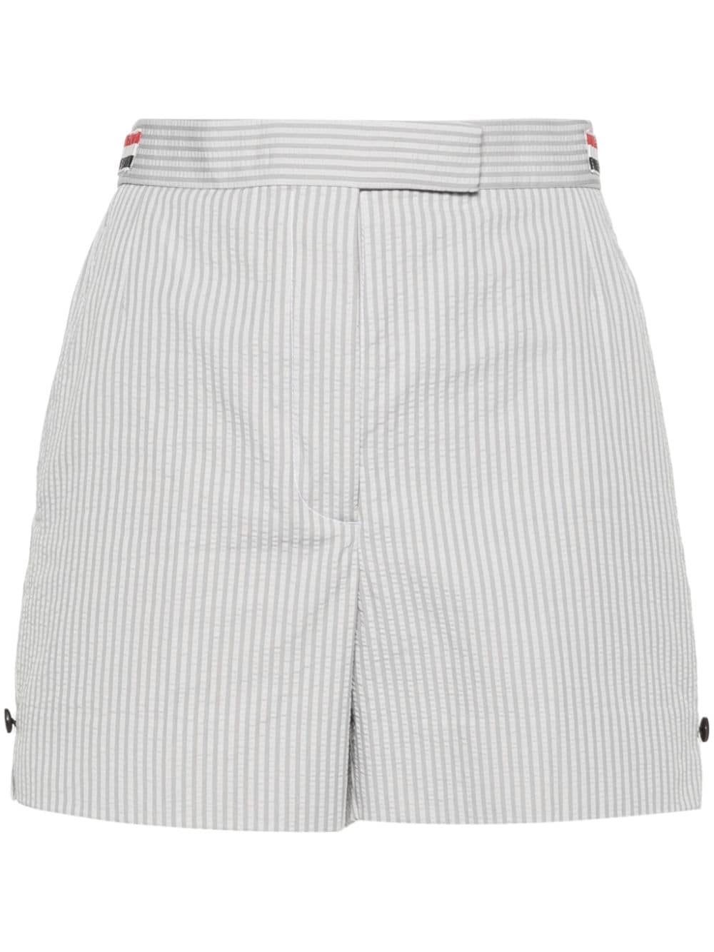 Thom Browne striped seersucker shorts - Grey von Thom Browne