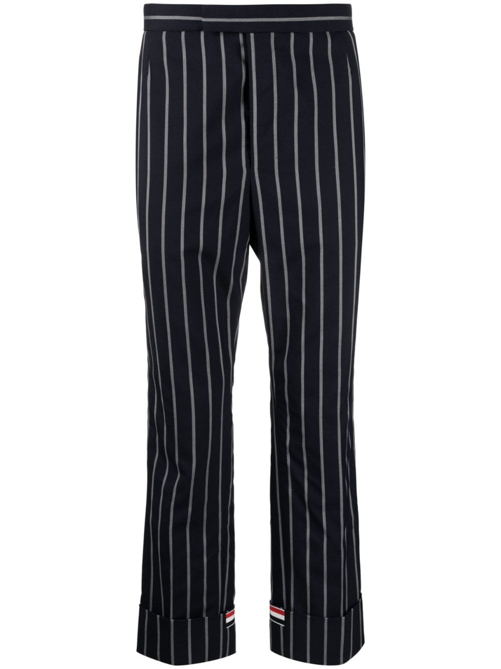 Thom Browne striped straight-leg wool trousers - Blue von Thom Browne