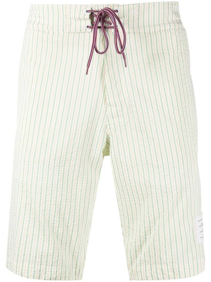 Thom Browne striped swimming shorts - Green von Thom Browne