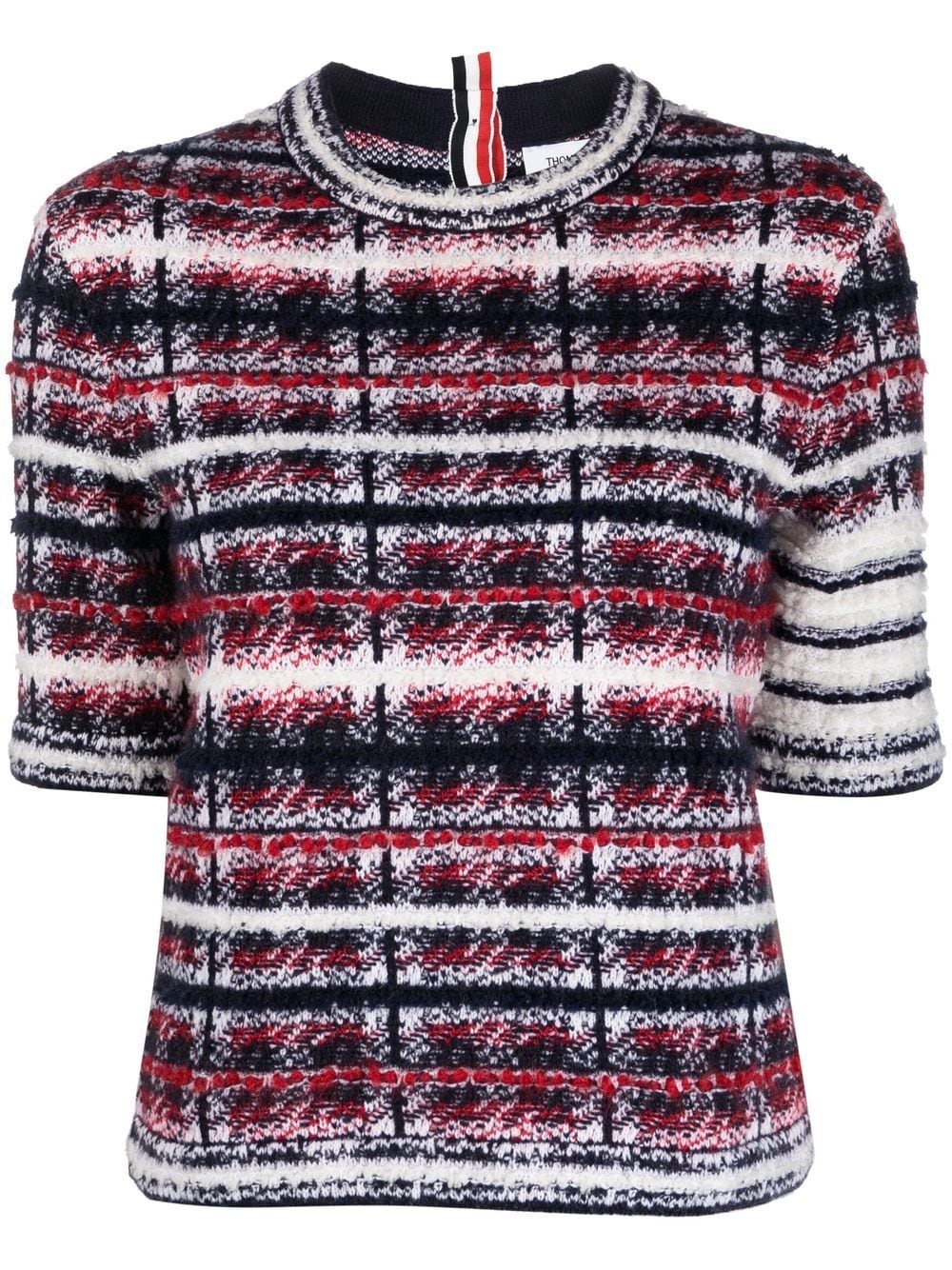 Thom Browne tartan jacquard knitted top - Red von Thom Browne